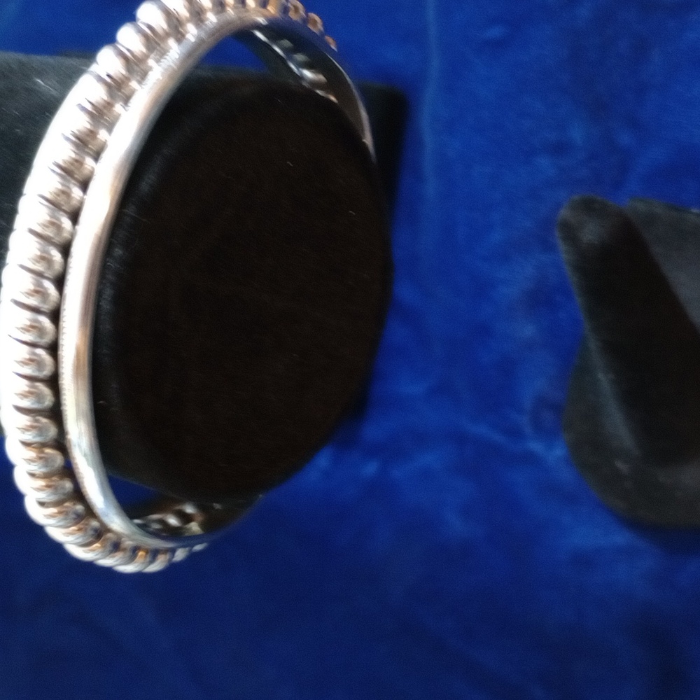 Sterling Silver Twisted Coil Cuff Bracelet Stamped Sterling - Picture 4 of 14